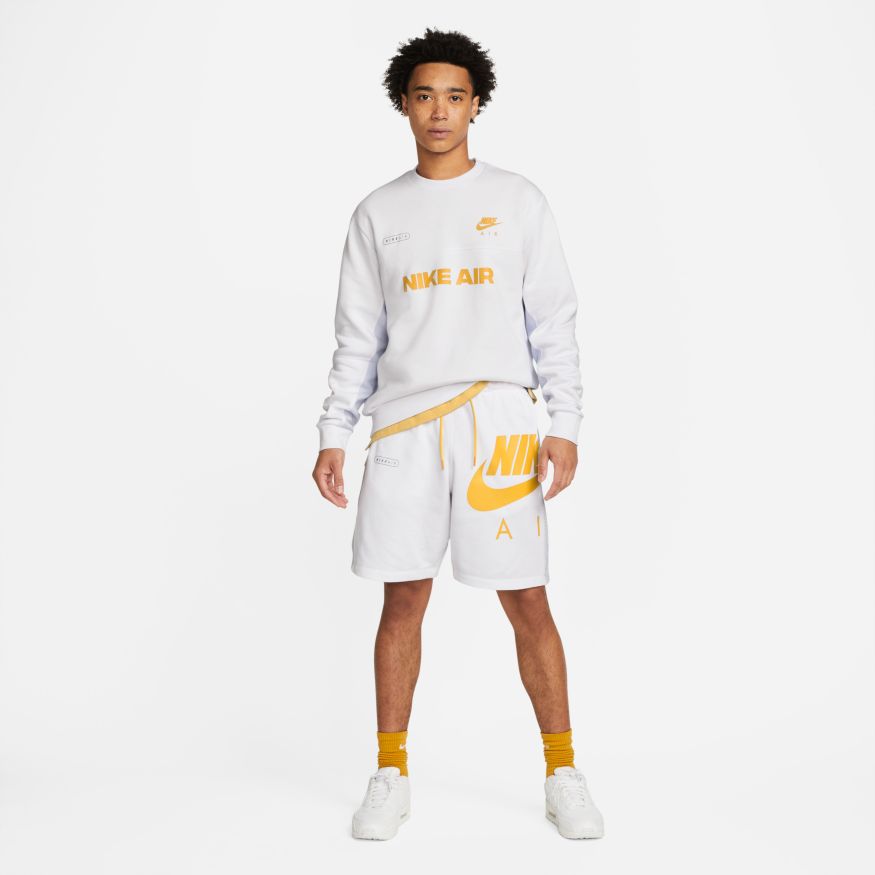 Sweat Nike Air brossé -  Blanc/Doré