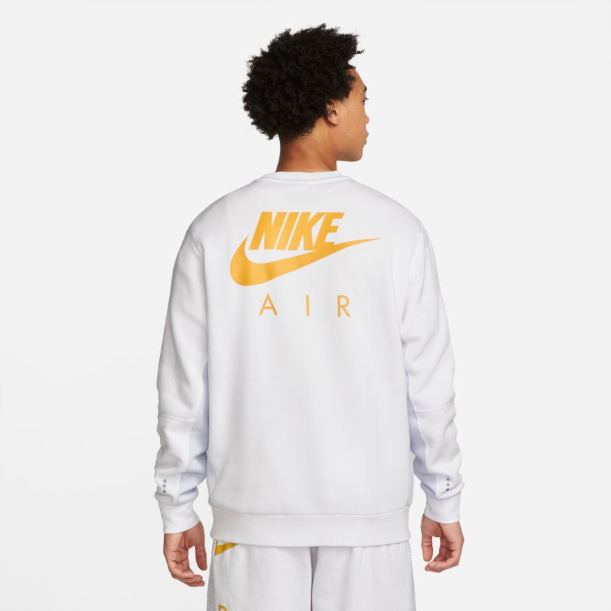 Sweat Nike Air brossé -  Blanc/Doré