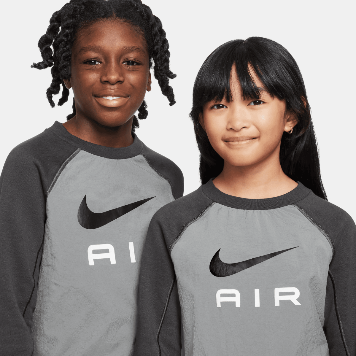 Sweat Nike Air Junior - Gris/Noir/Blanc