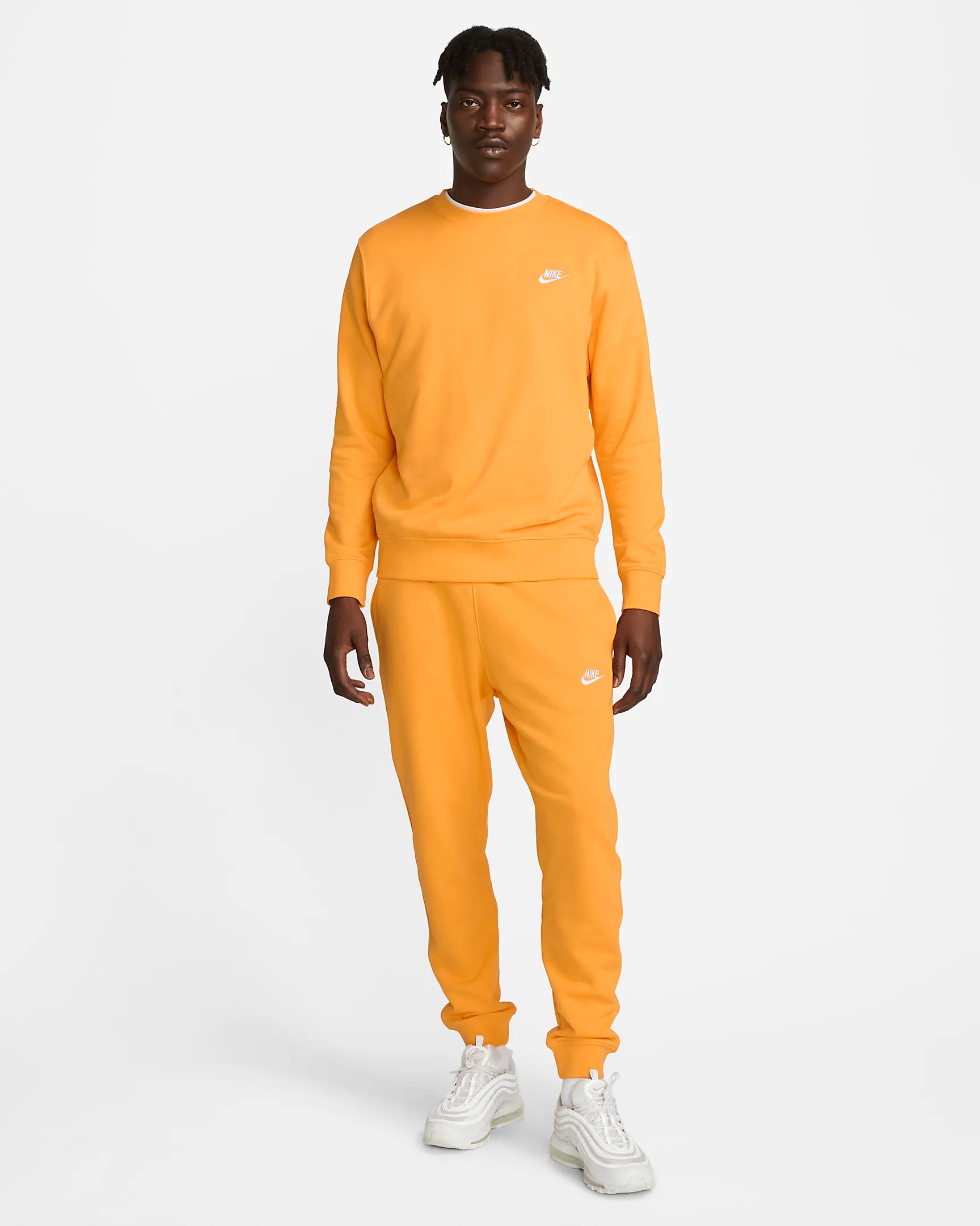 Sweat Nike Sportswear Club - Orange/Blanc