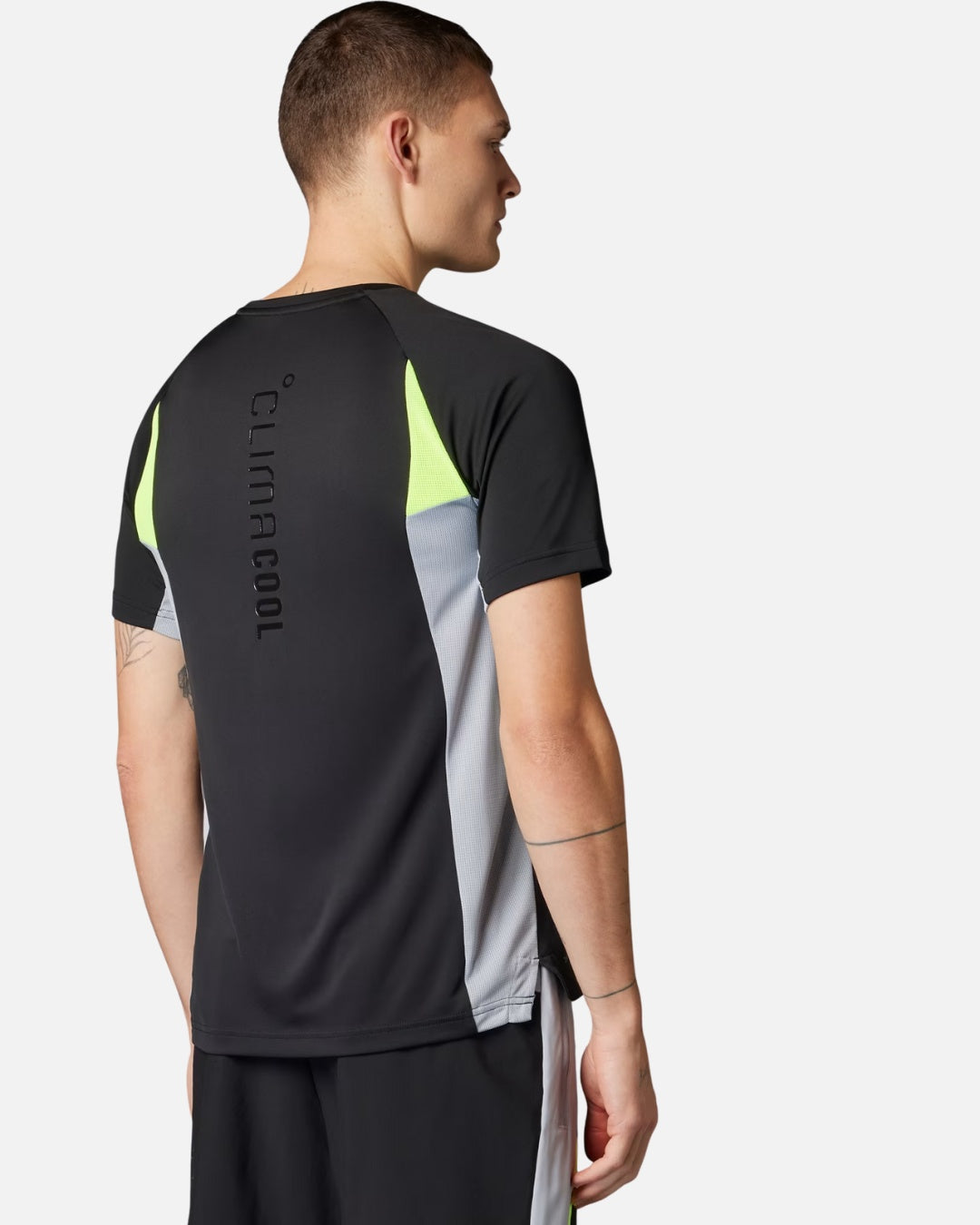 T-shirt Adidas Tech Apparel Colorblock - Noir/Vert