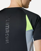 T-shirt Adidas Tech Apparel Colorblock - Noir/Vert