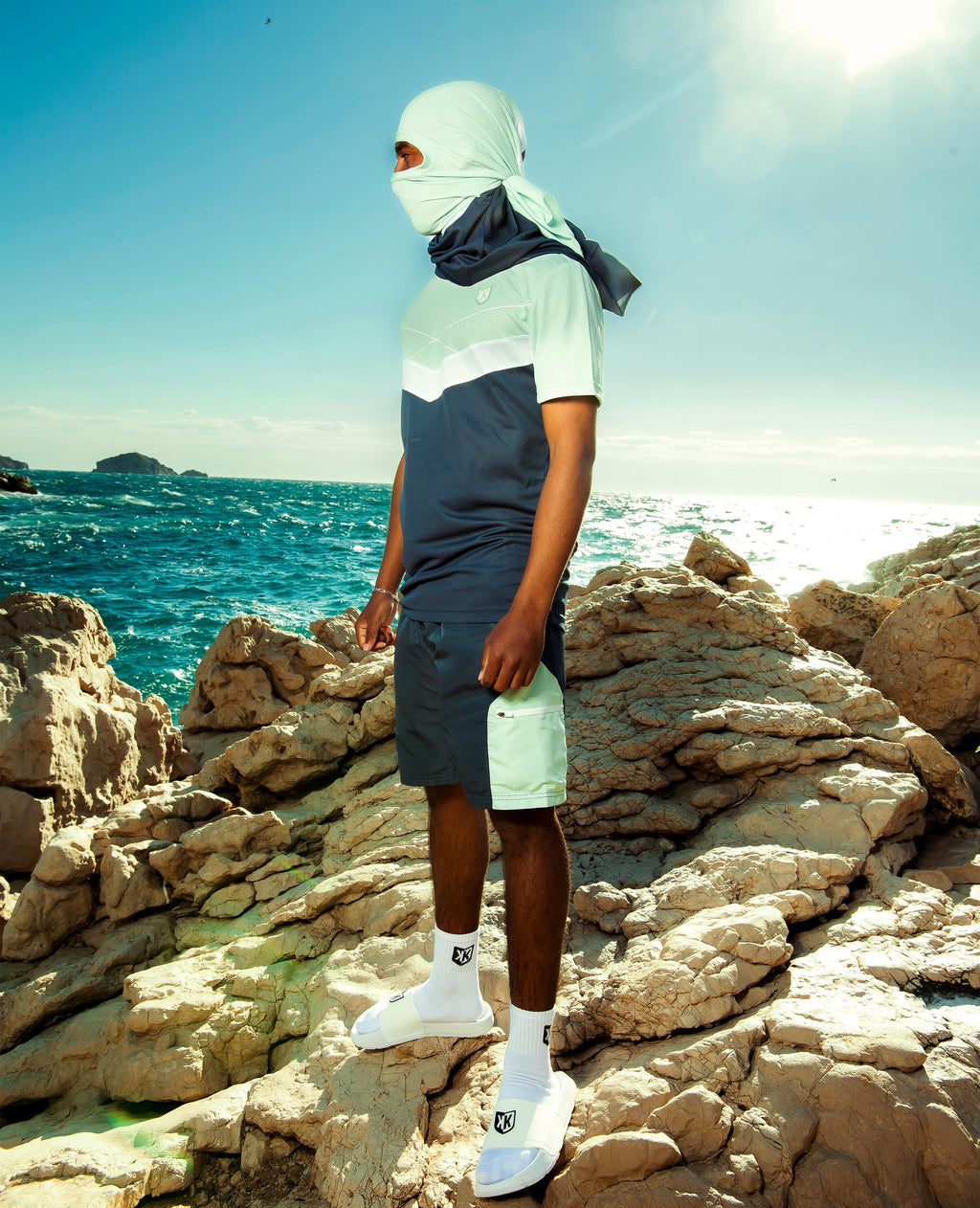 T-shirt FK Game - Bleu/Vert/Blanc