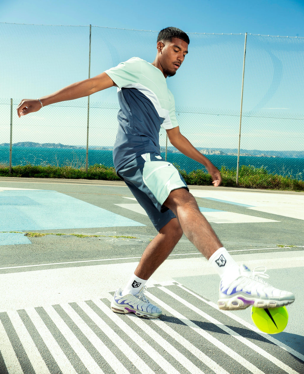 T-shirt FK Game - Bleu/Vert/Blanc