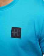 T-shirt Helvetica Foster - Bleu