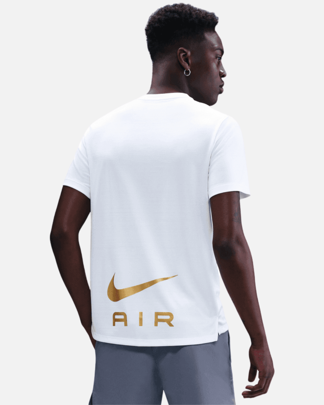 T-shirt Nike Running Air - Blanc/Doré