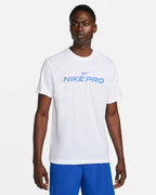 T-Shirt Nike Running Dri-Fit- Blanc/Bleu