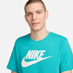 T-shirt Nike Futura Icon - Turquoise/Blanc