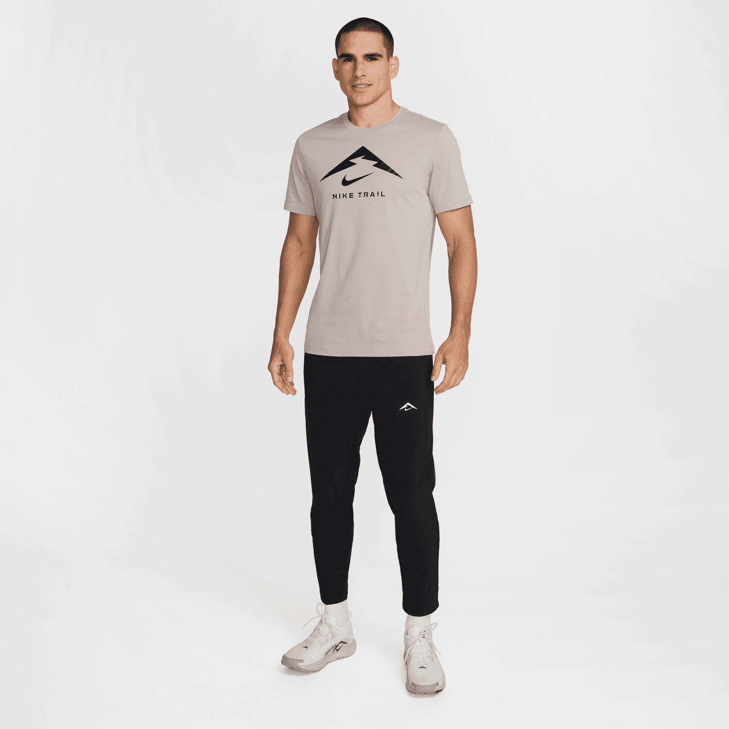 T-shirt Nike Running Trail - Beige/Noir