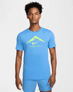 T-shirt Nike Running Trail - Bleu/Vert