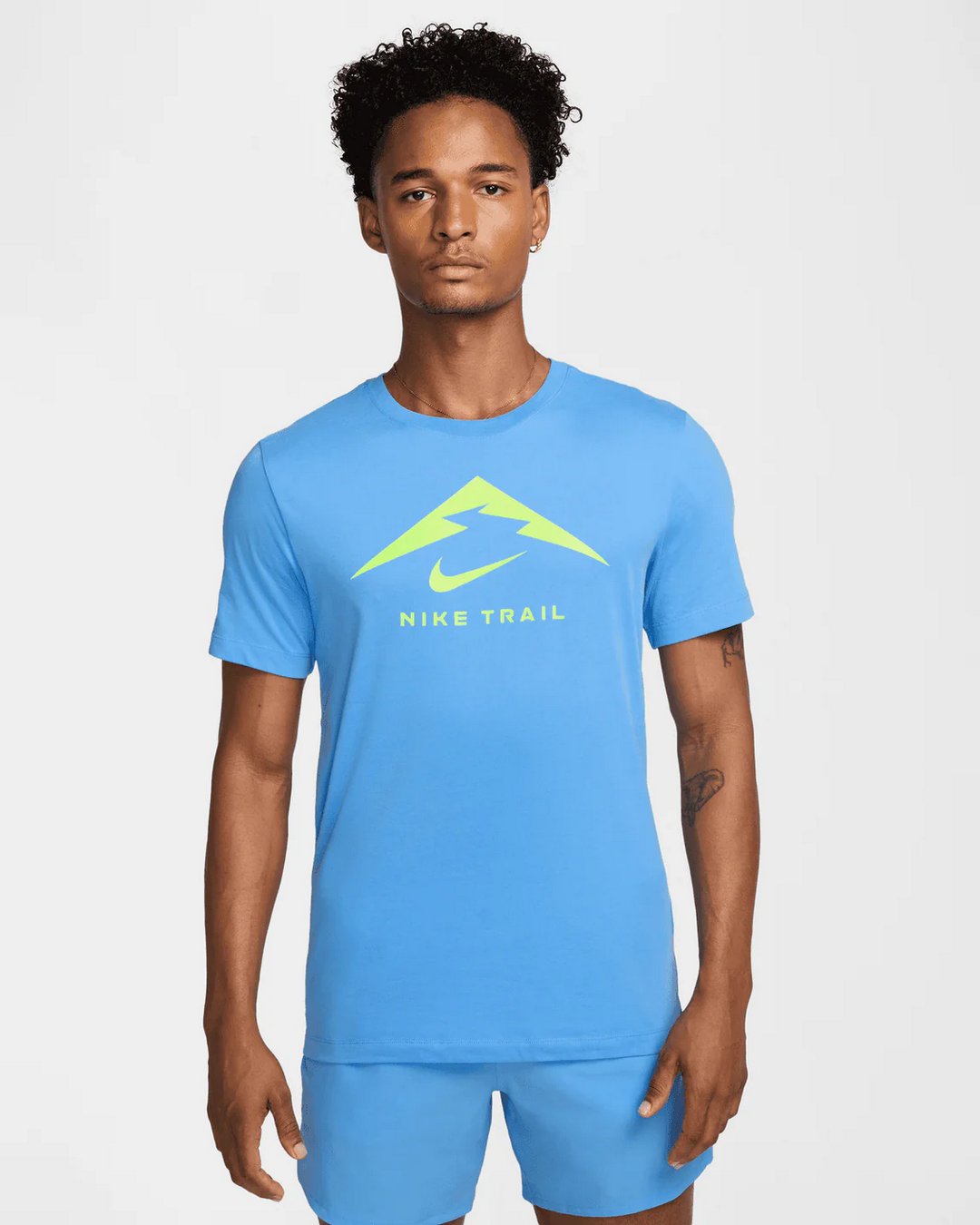 T-shirt Nike Running Trail - Bleu/Vert