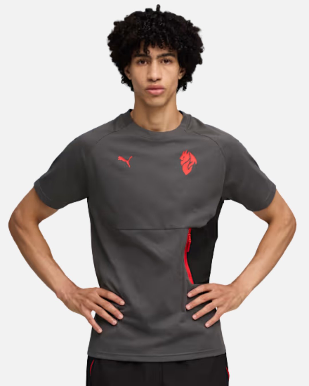 T-shirt AC Milan avec poche 2025/2026 - Gris