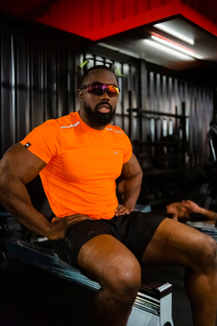 T-shirt Scampia First - Orange/Noir