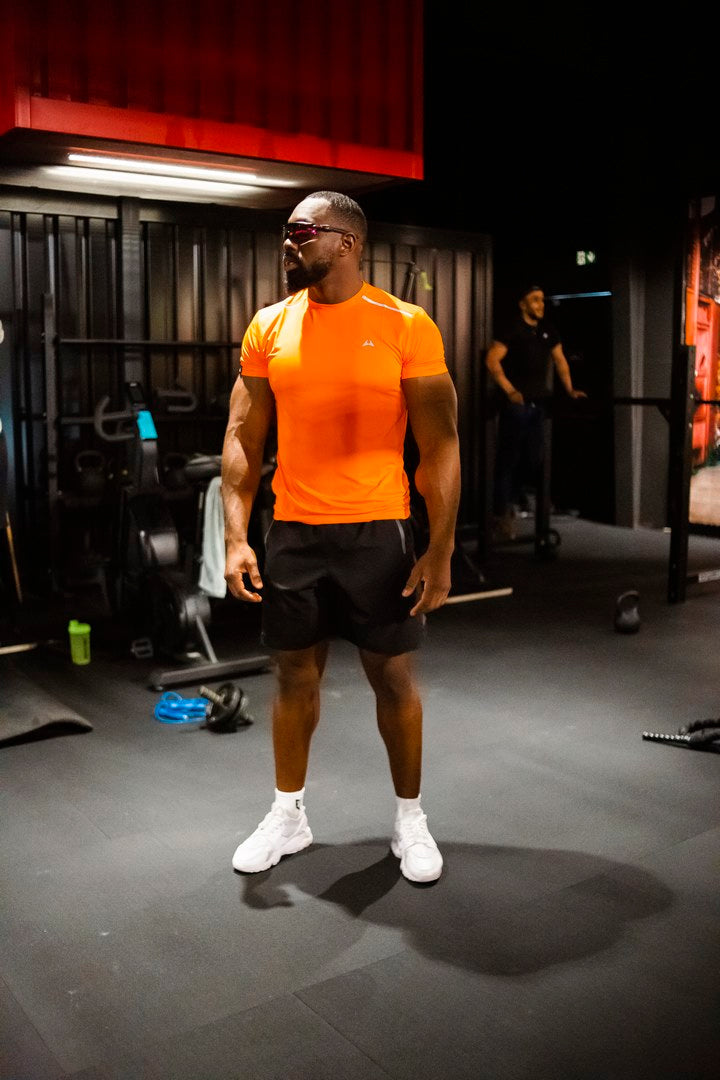 T-shirt Scampia First - Orange/Noir