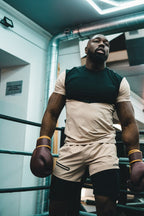 T-shirt Scampia Scalare - Beige/Noir