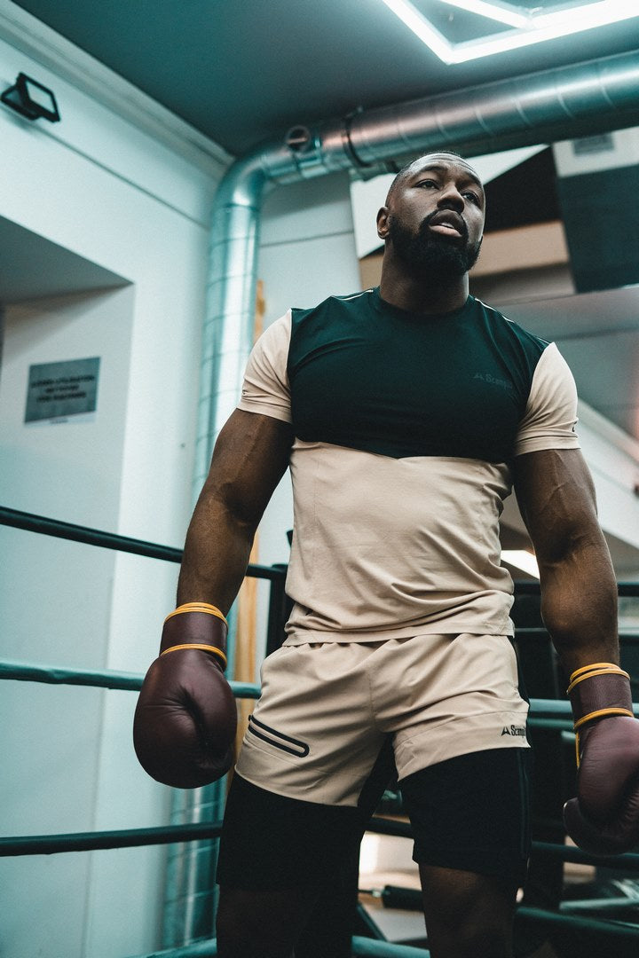 T-shirt Scampia Scalare - Beige/Noir