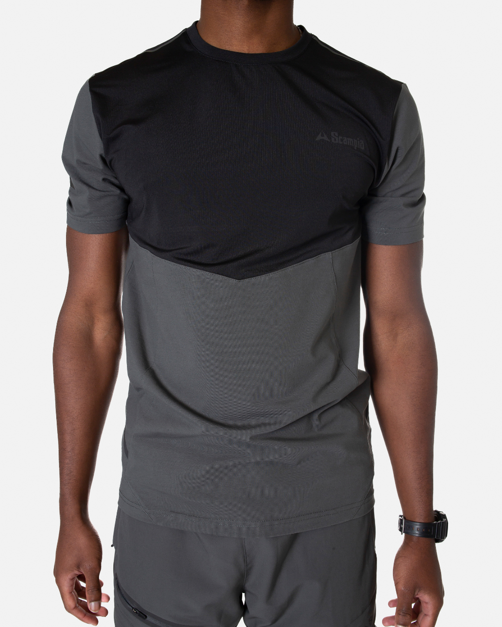 T-shirt Scampia Scalare - Gris/Noir