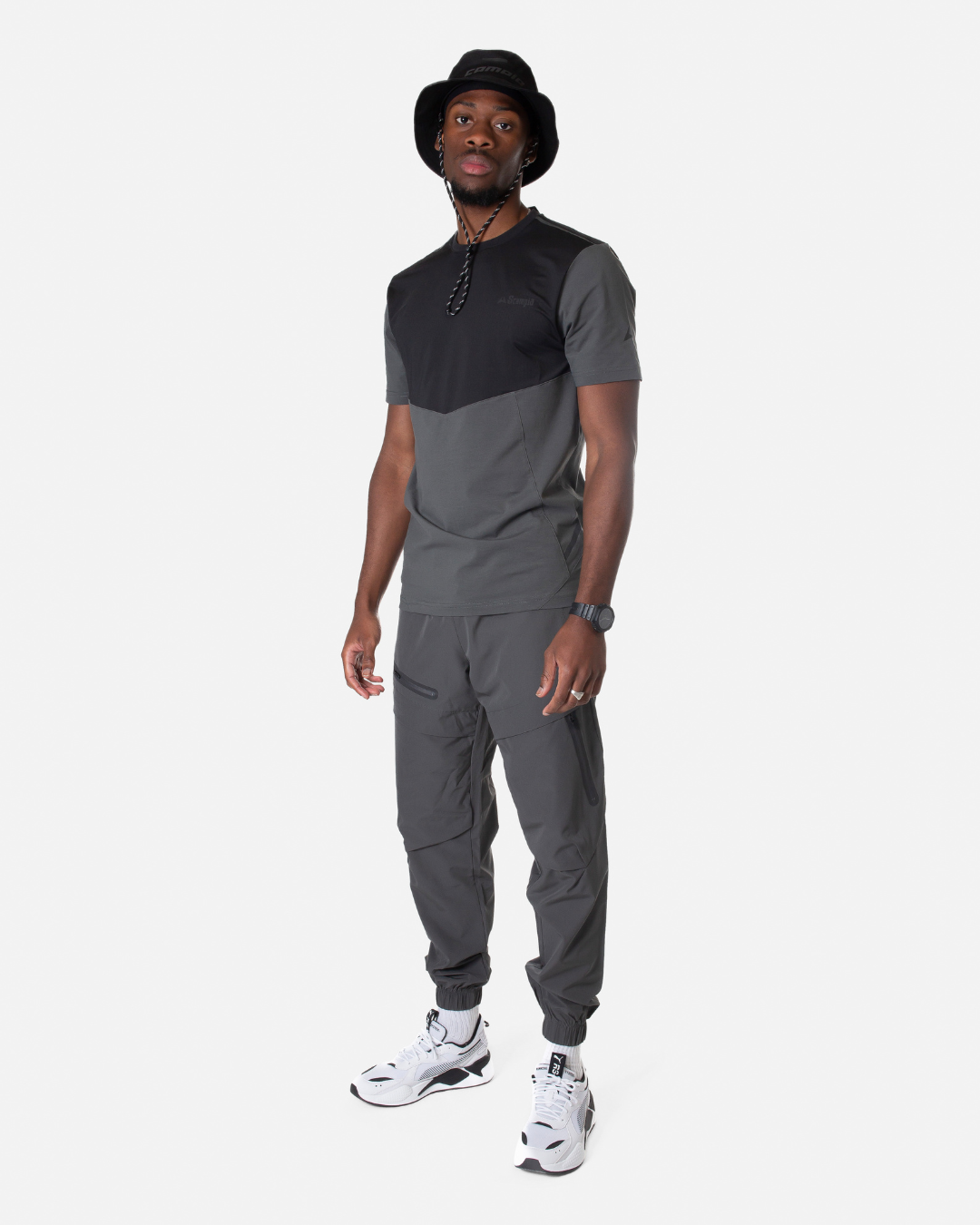 T-shirt Scampia Scalare - Gris/Noir