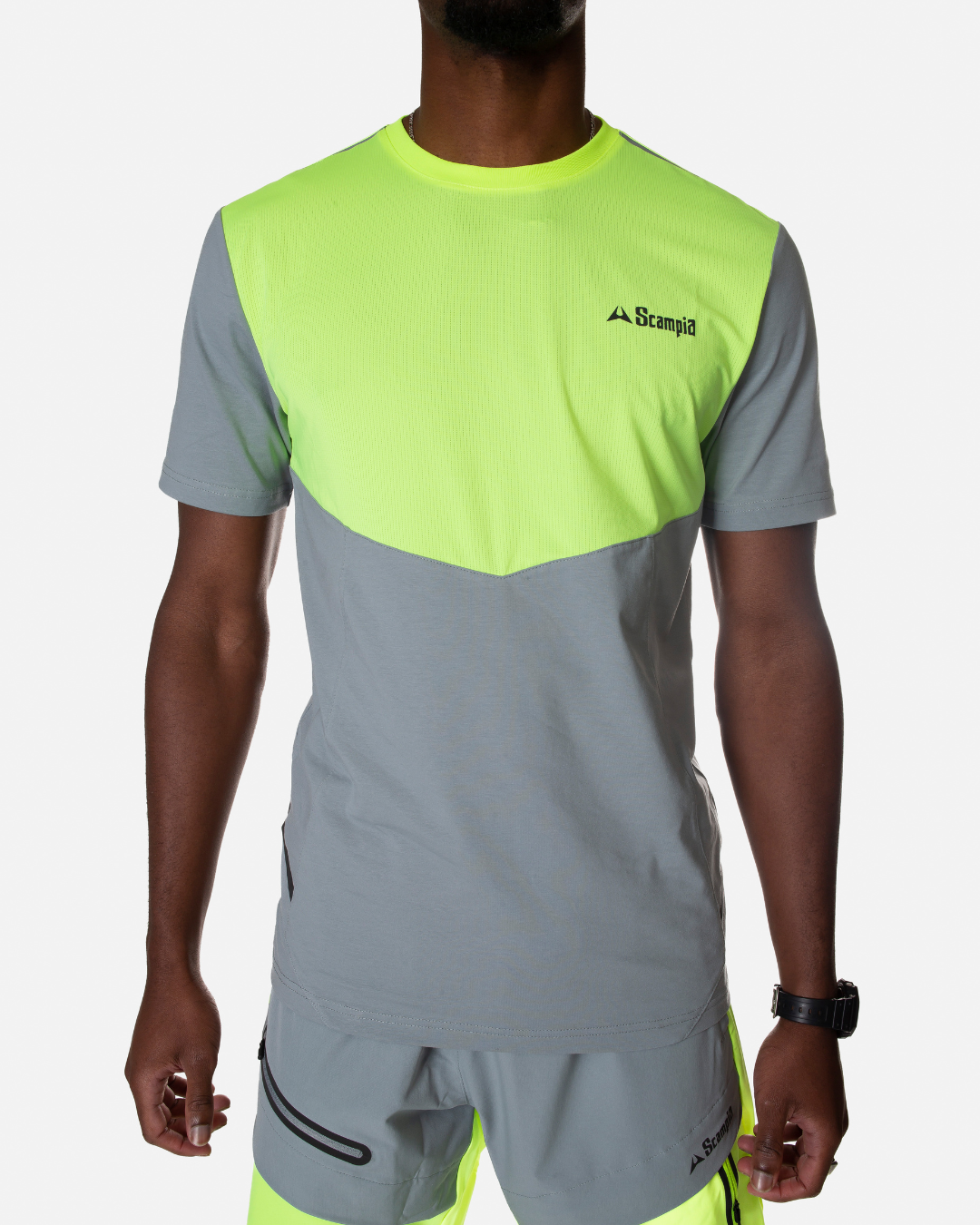 T-shirt Scampia Scalare - Jaune/Gris