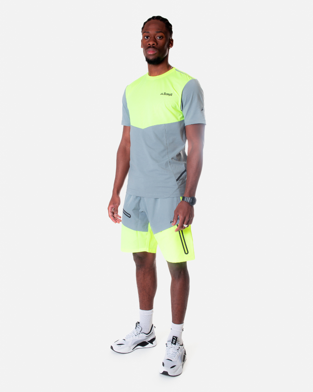 T-shirt Scampia Scalare - Jaune/Gris