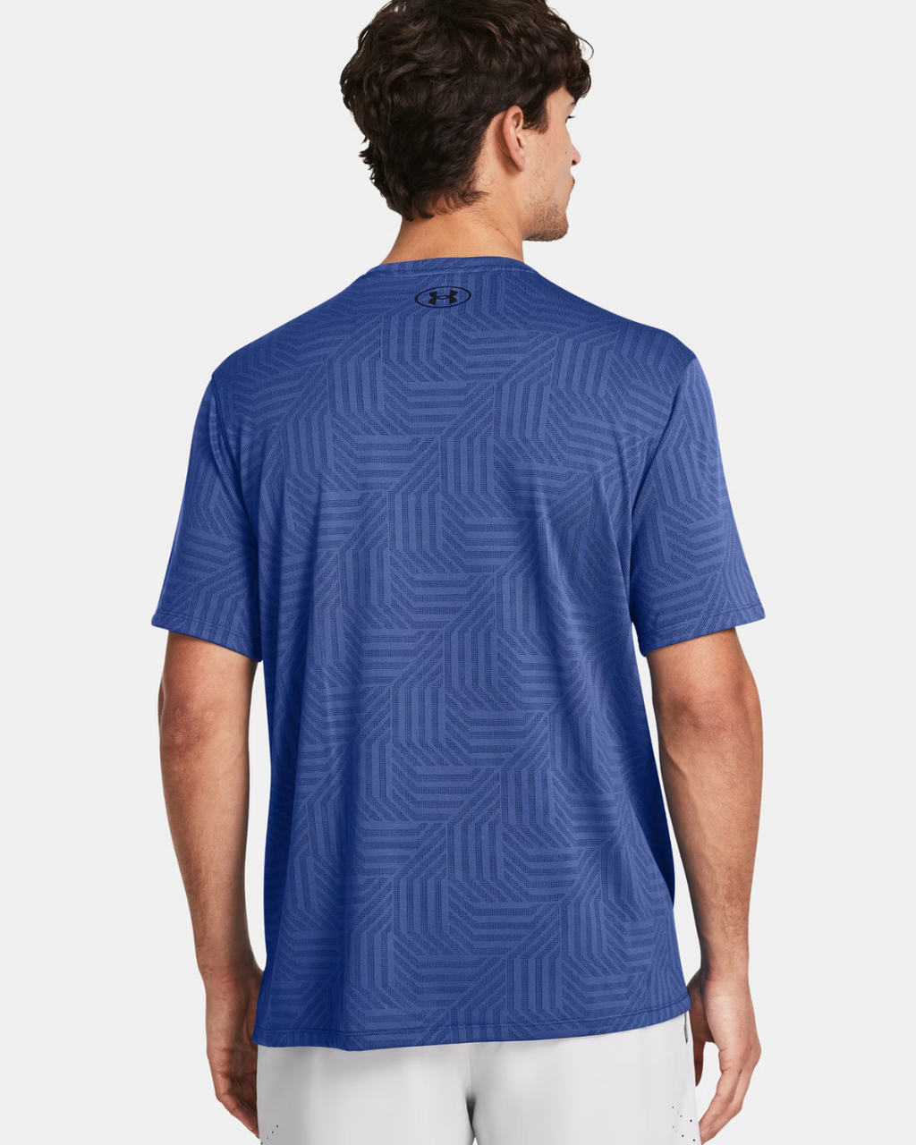 T-shirt Under Armour Running Tech Vent Geotessa - Bleu