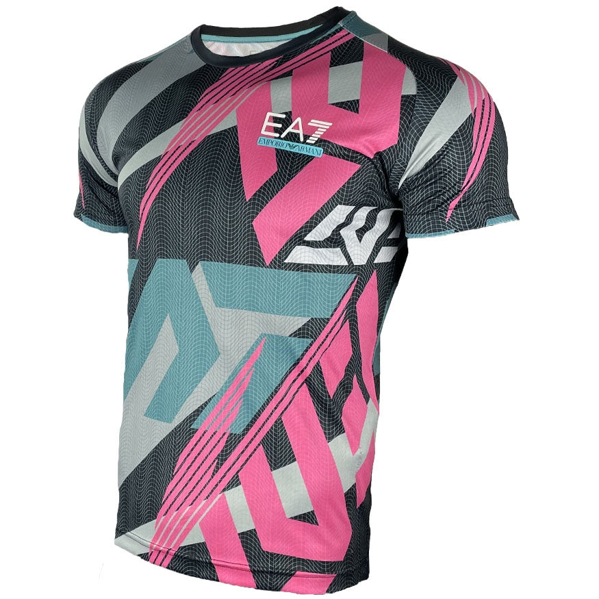 T-shirt Emporio Armani EA7 Ventus 7 - Rose/Bleu