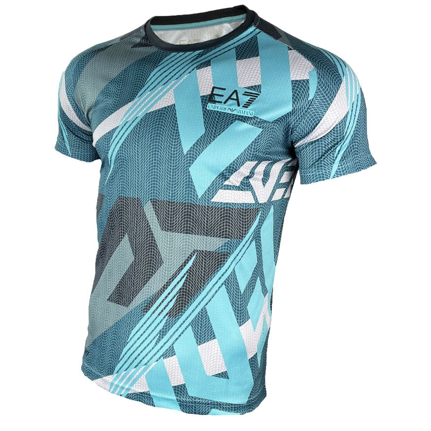 T-shirt Emporio Armani EA7 Ventus 7 - Bleu turquoise