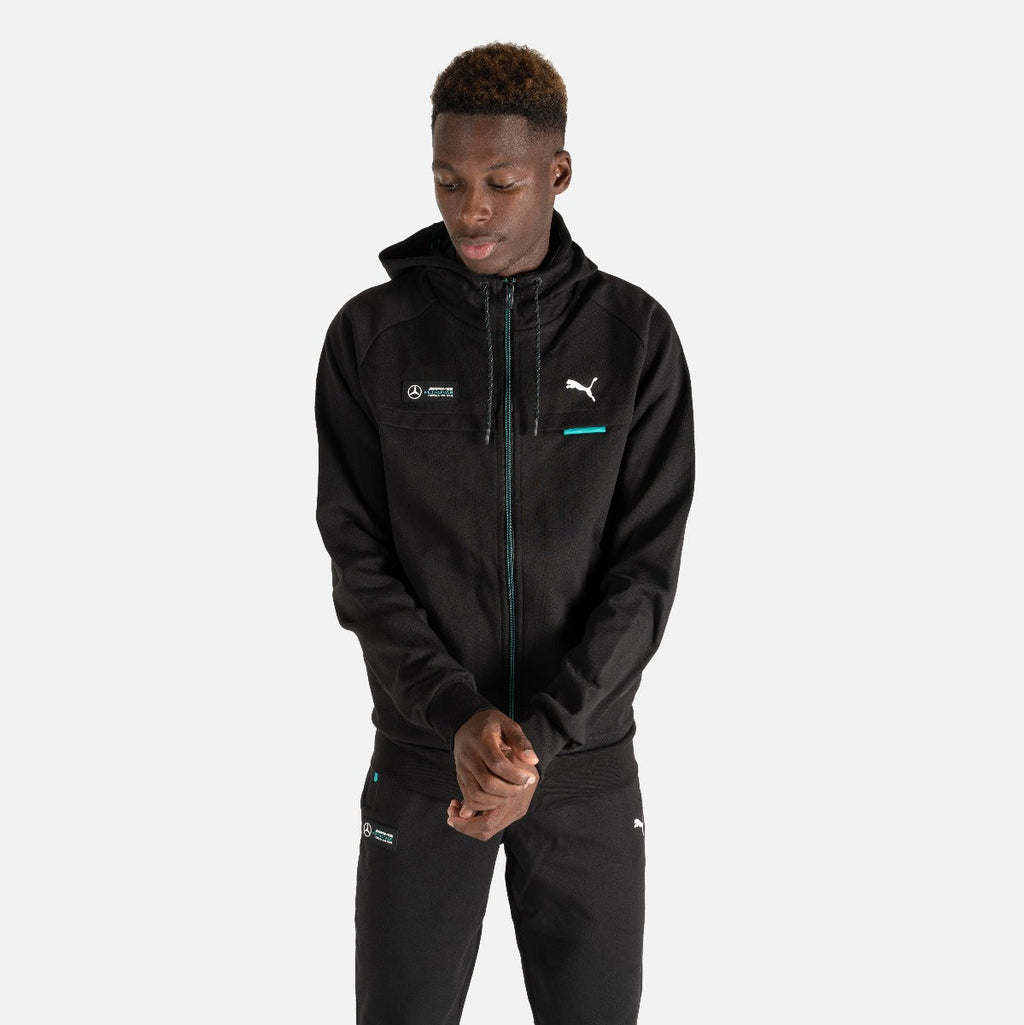 Veste à capuche Puma Mercedes - Noir/Bleu/Blanc