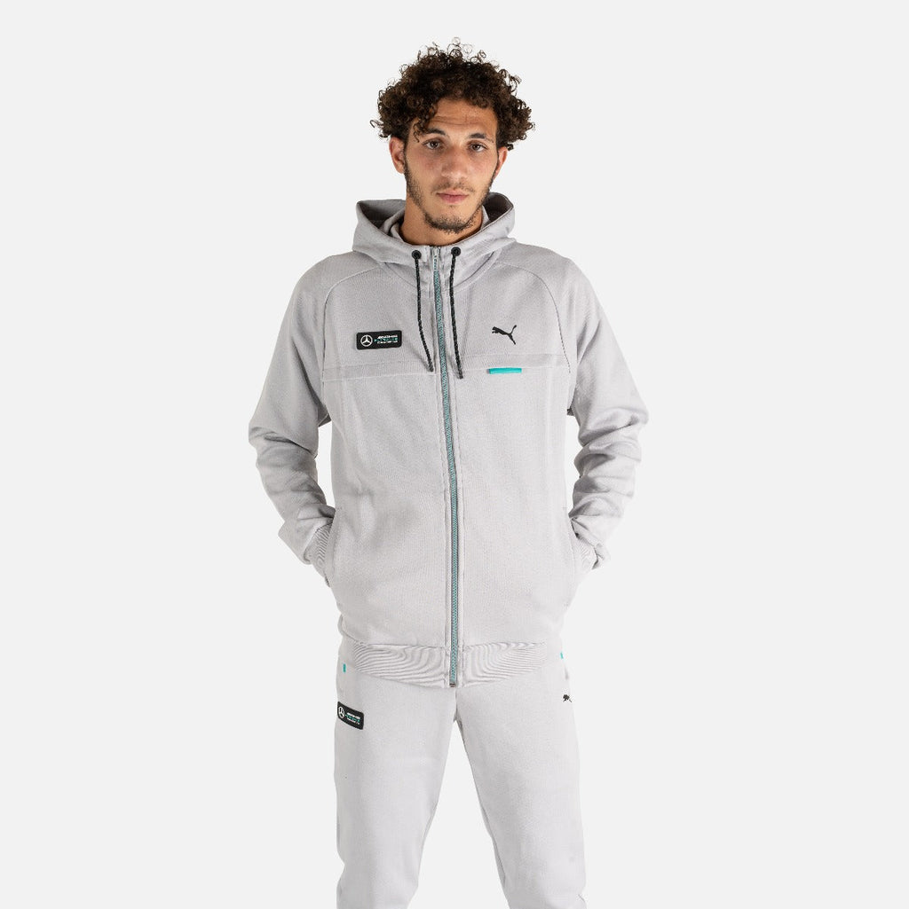 Veste à capuche Puma Mercedes - Gris/Bleu/Noir