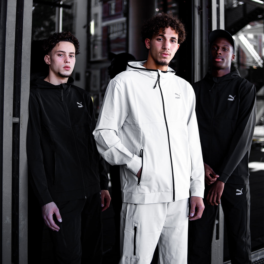 Veste à capuche Puma Woven - Gris