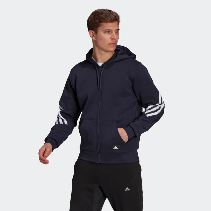 Veste Capuche Adidas Sportswear Future Icons  - Bleu/Blanc