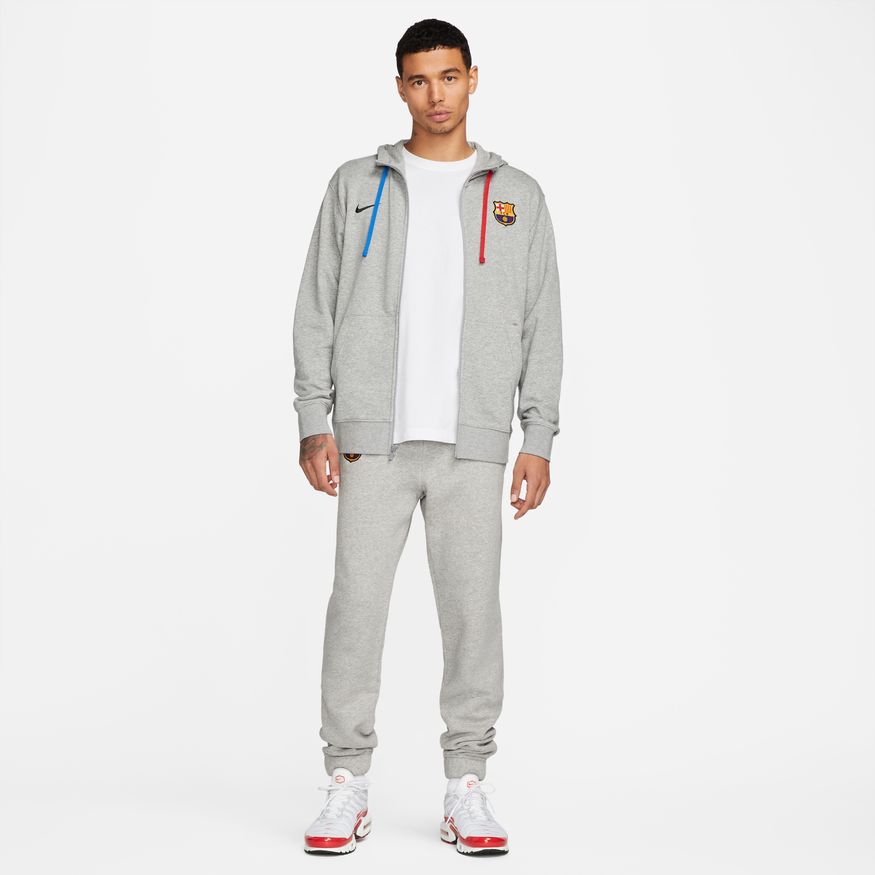 Veste à capuche FC Barcelone - Gris/Bleu/Rouge