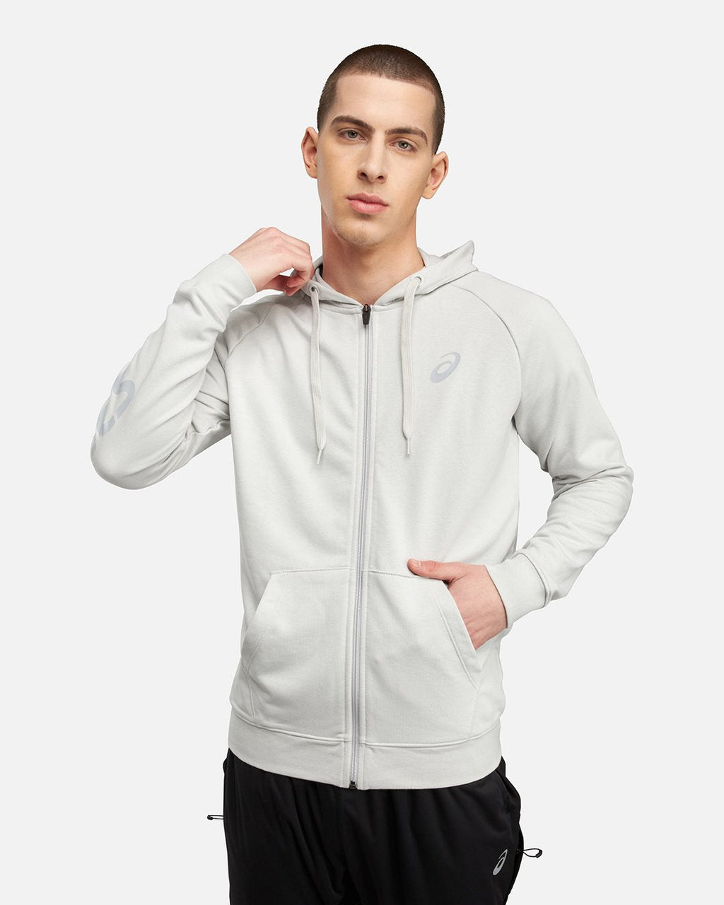 Veste à capuche Big Asics FZ Hoodie - Gris