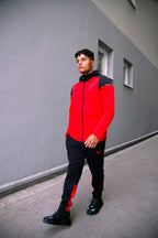 Veste à capuche Casuals Milan AC - Noir/Rouge