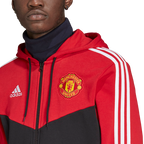 Veste Capuche Manchester United 3 stripes - Rouge/Noir
