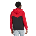 Veste Capuche Manchester United 3 stripes - Rouge/Noir