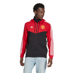 Veste Capuche Manchester United 3 stripes - Rouge/Noir