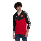 Veste Capuche Manchester United 3 stripes - Noir/Rouge