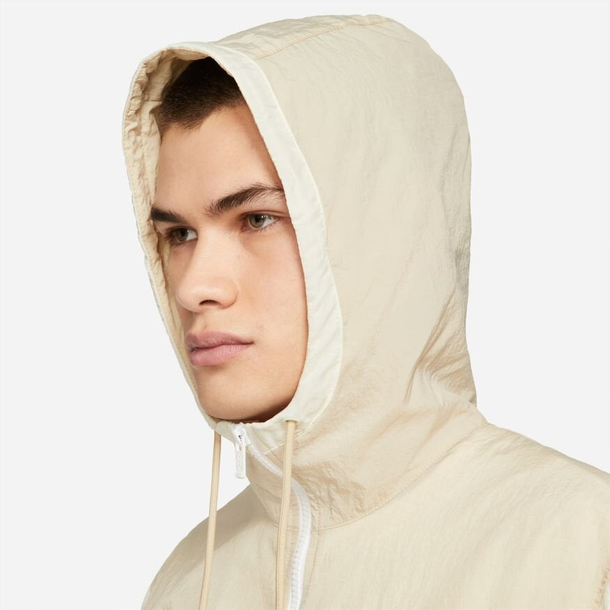 Veste capuche tissée Nike Sportswear - Beige/Blanc