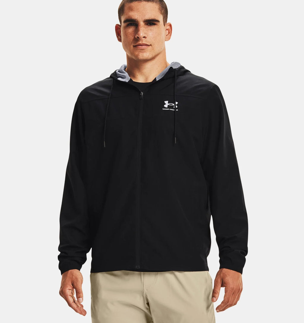 Veste à capuche Under Armour Running Windbreaker - Noir