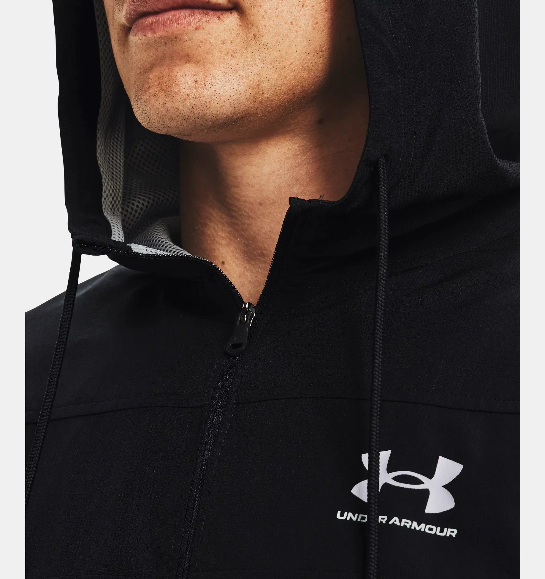 Veste à capuche Under Armour Running Windbreaker - Noir