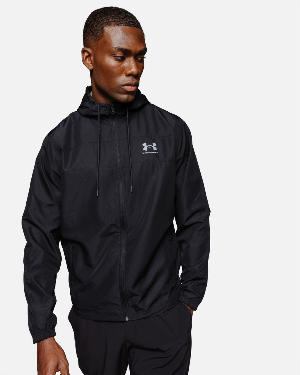 Veste à capuche Under Armour Running Windbreaker - Noir
