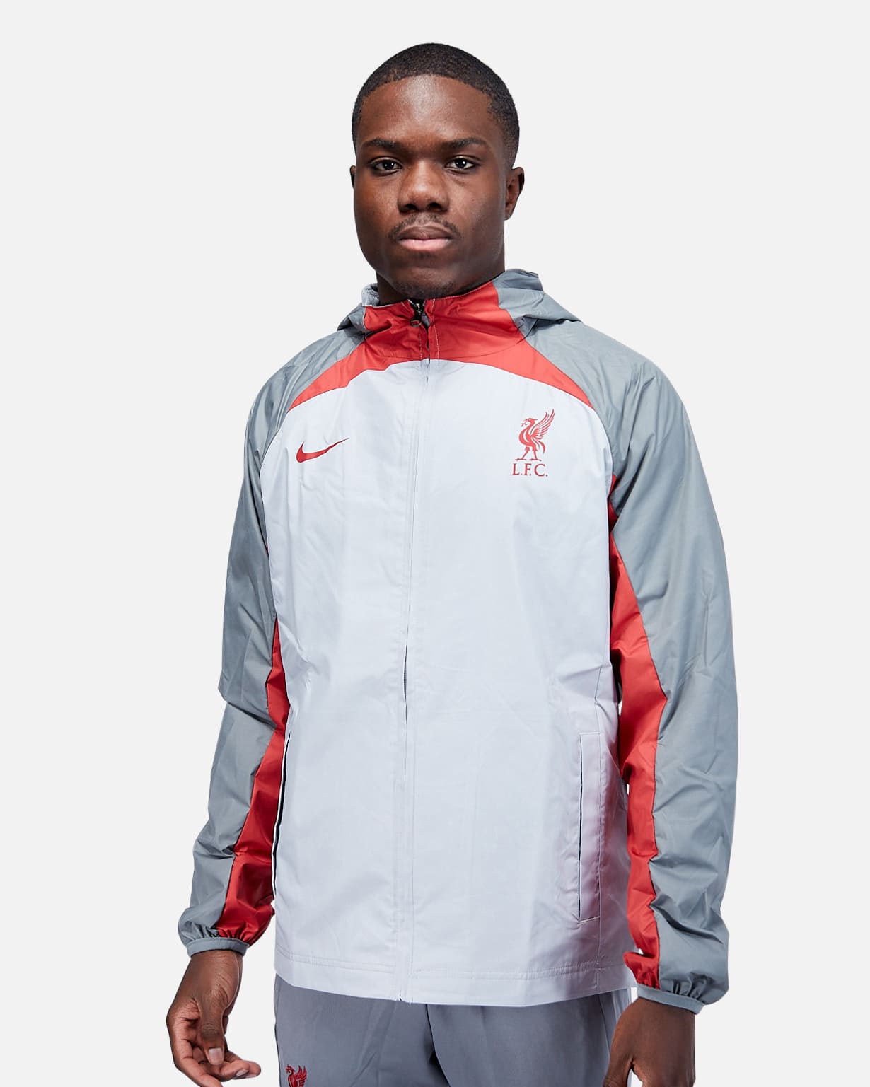 Veste Coupe-Vent Liverpool AWF - Gris/Rouge