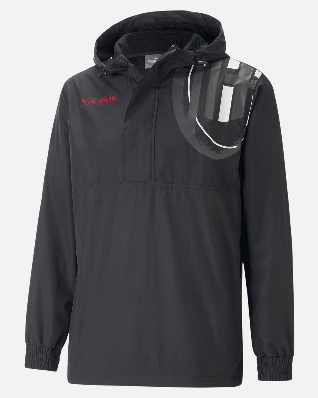 Veste Coupe-Vent Milan AC - Noir/Blanc/Noir