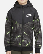 Veste Coupe-Vent Nike Windrunner Junior - Noir/Vert