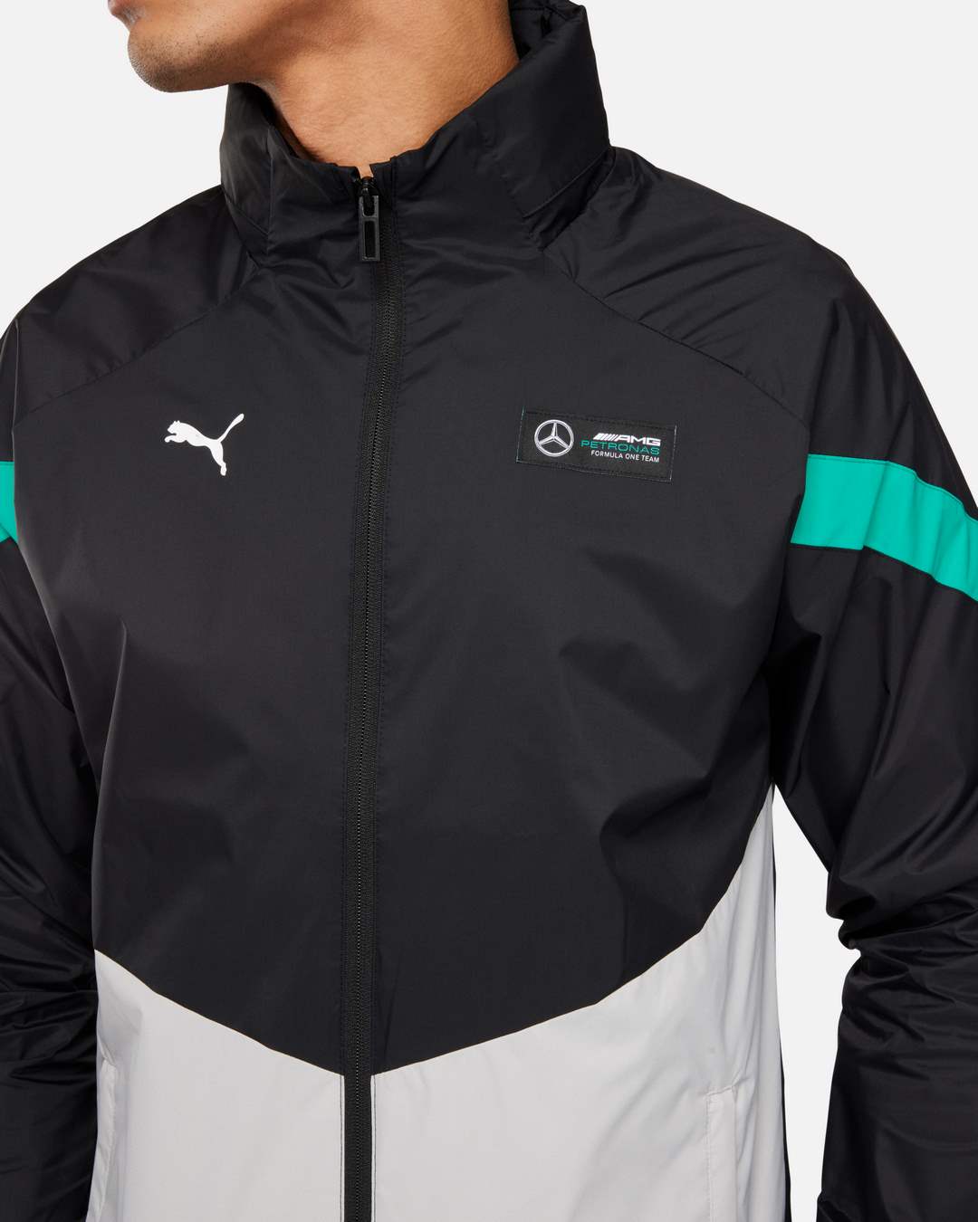 Veste coupe-vent Puma Mercedes AMG - Noir/Blanc/Bleu