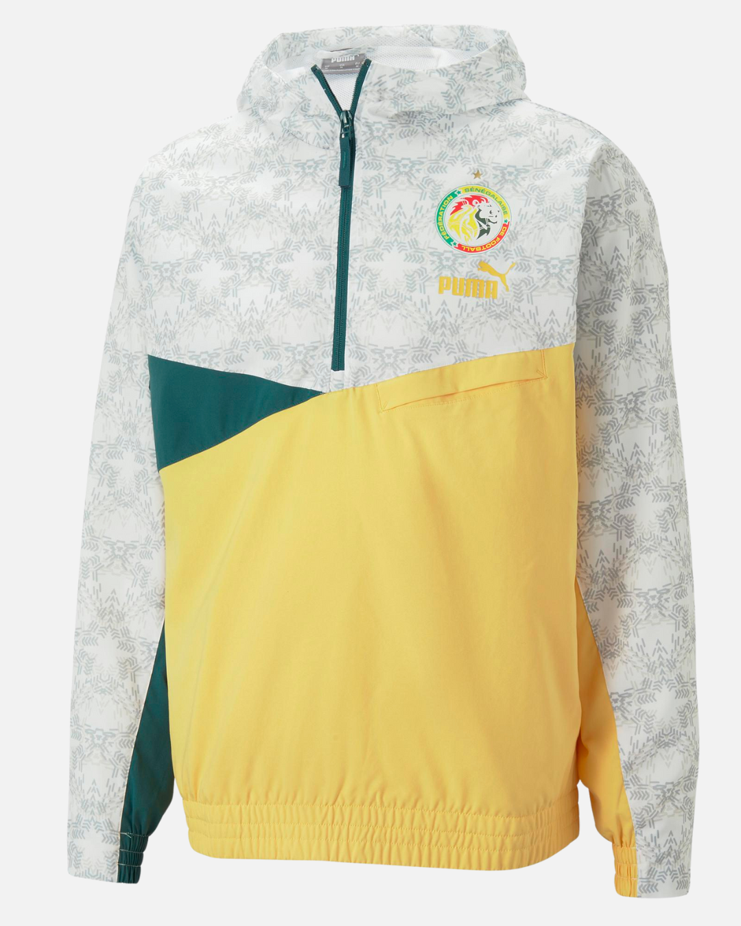 Veste Coupe-Vent Sénégal - Blanc/Vert/Jaune