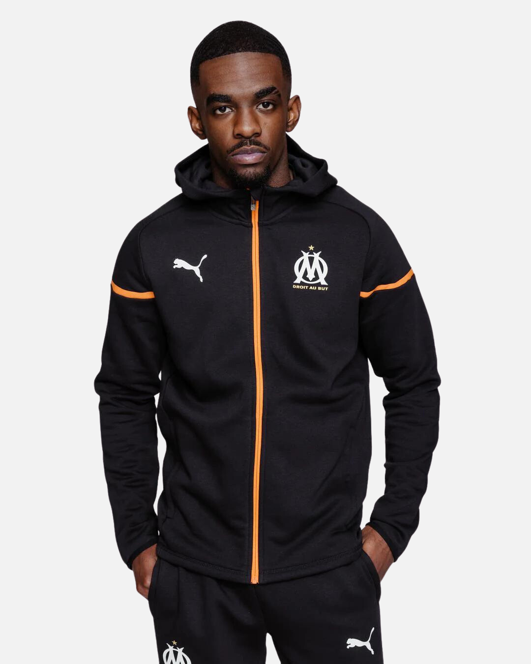 Veste d'entrainement OM - Noir/Orange