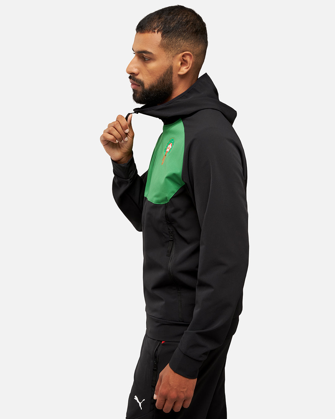 Veste de survêtement Maroc Pumatech 2024/2025 - Noir/Vert