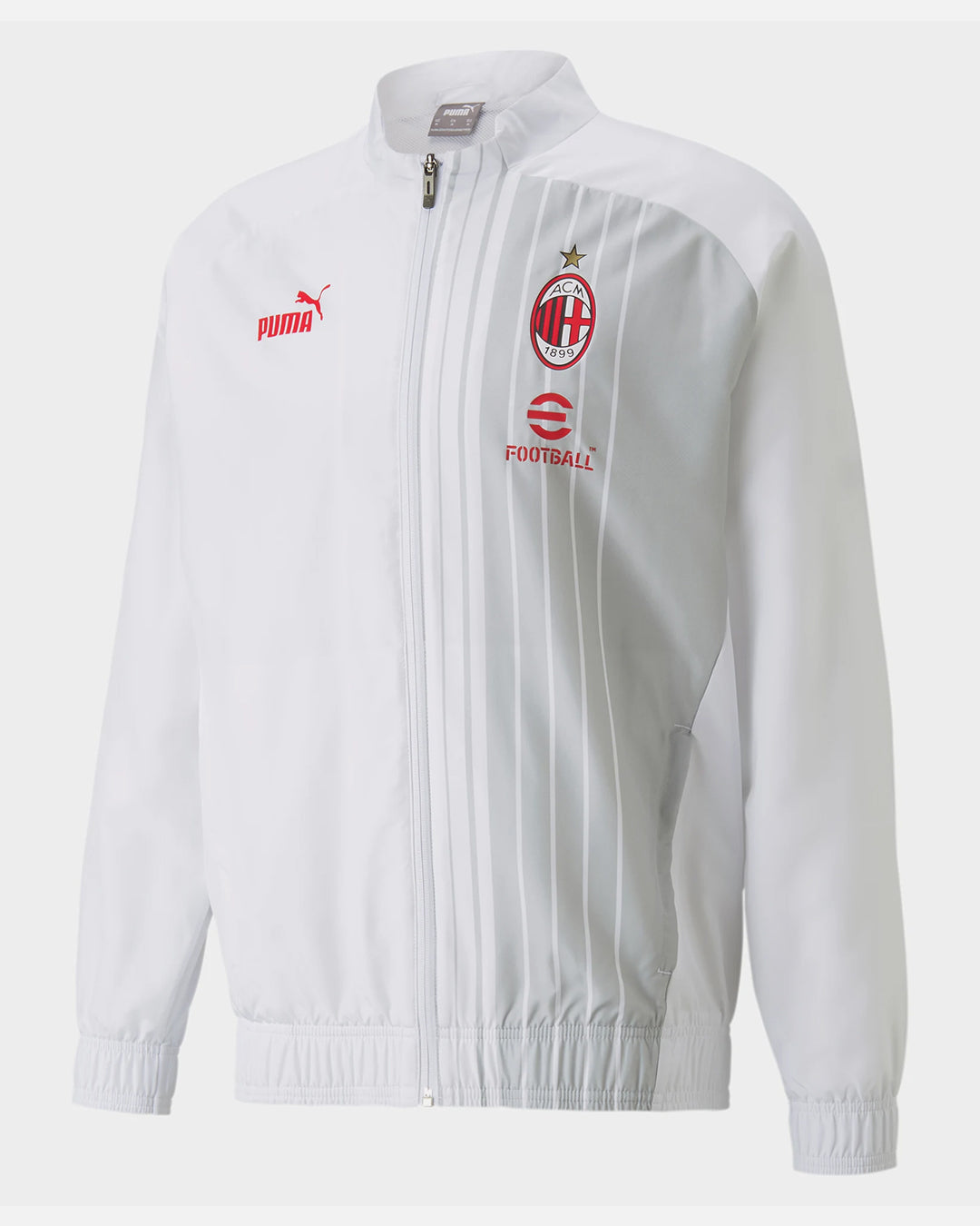 Veste de survêtement Milan AC - Blanc/Gris/Rouge